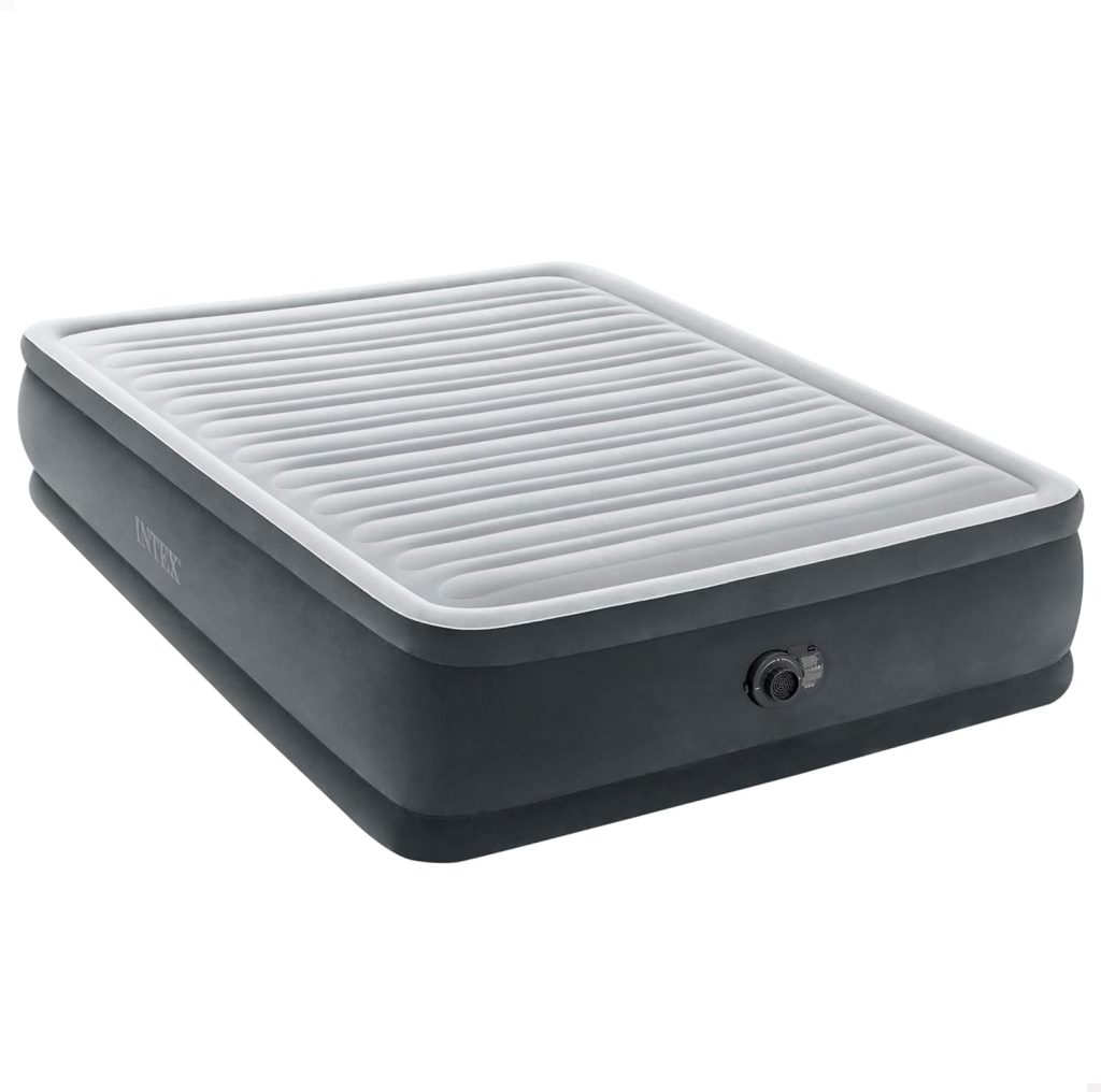 Intex 64414 Colchón Hinchable Comfort Plush, Peso Máximo Soportado 272 kg, 152 x 203 x 46 cm