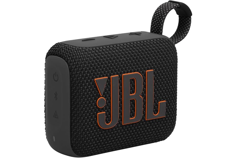JBL Go 4 - Ultra-Portable, Waterproof and Dustproof Bluetooth Speaker, Big JBL Pro Sound with Punchy bass, 7-Hour Built-in Battery, Made in Part with Recycled Materials (Black)