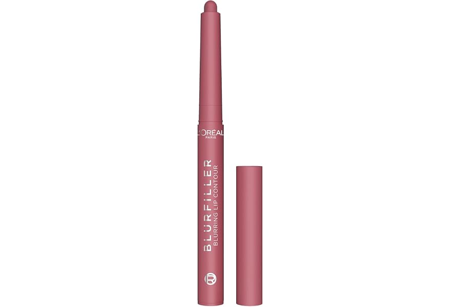 L'Oreal Paris Blurfiller Lip Liner, Lightweight, Buildable, and Sculpting Lip Pencil, Line, Define, and Contour for Fuller-Looking Lips, Worth It Medium, 0.21 oz