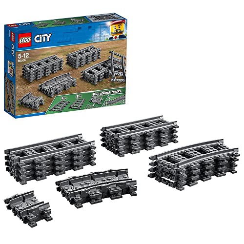 LEGO City Tracks 20 Pieces Extention Accessory Set, Building Toy Train Track Expansion, Toys for Kids 60205 : LEGO