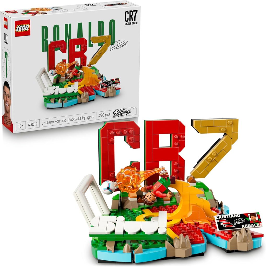 LEGO Editions Cristiano Ronaldo: Fenómenos del Fútbol - Juguete de Construcción con Minifigura de Futbolista - Decoración de la Habitación - Regalo de Fútbol para Niños y Niñas de 10+ Años - 43012