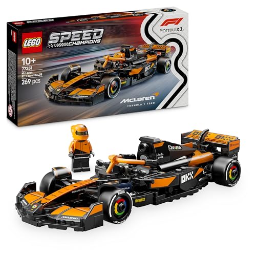 LEGO Speed Champions McLaren F1 Team MCL38 racewagen Auto Speelgoed voor Kinderen met Formule 1 Coureur Minifiguur, Verzamelbaar Cadeau voor Jongens, Meisjes en Volwassen Fans 77251