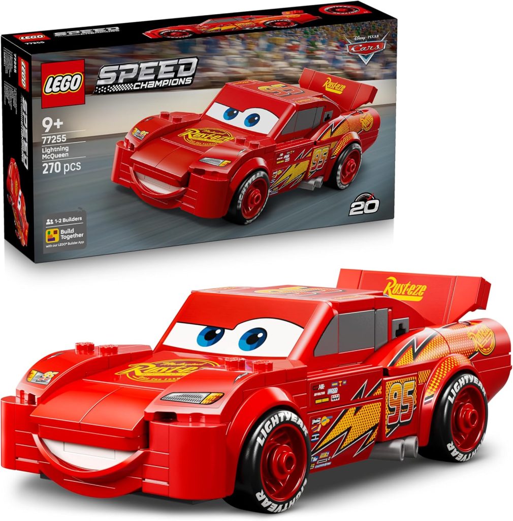 LEGO Speed Champions Rayo Mcqueen Coche de Juguete - Kit de Maquetas Coleccionable - Regalo para Niños y Niñas Fans de Las Películas de Cars de Disney Pixar 77255