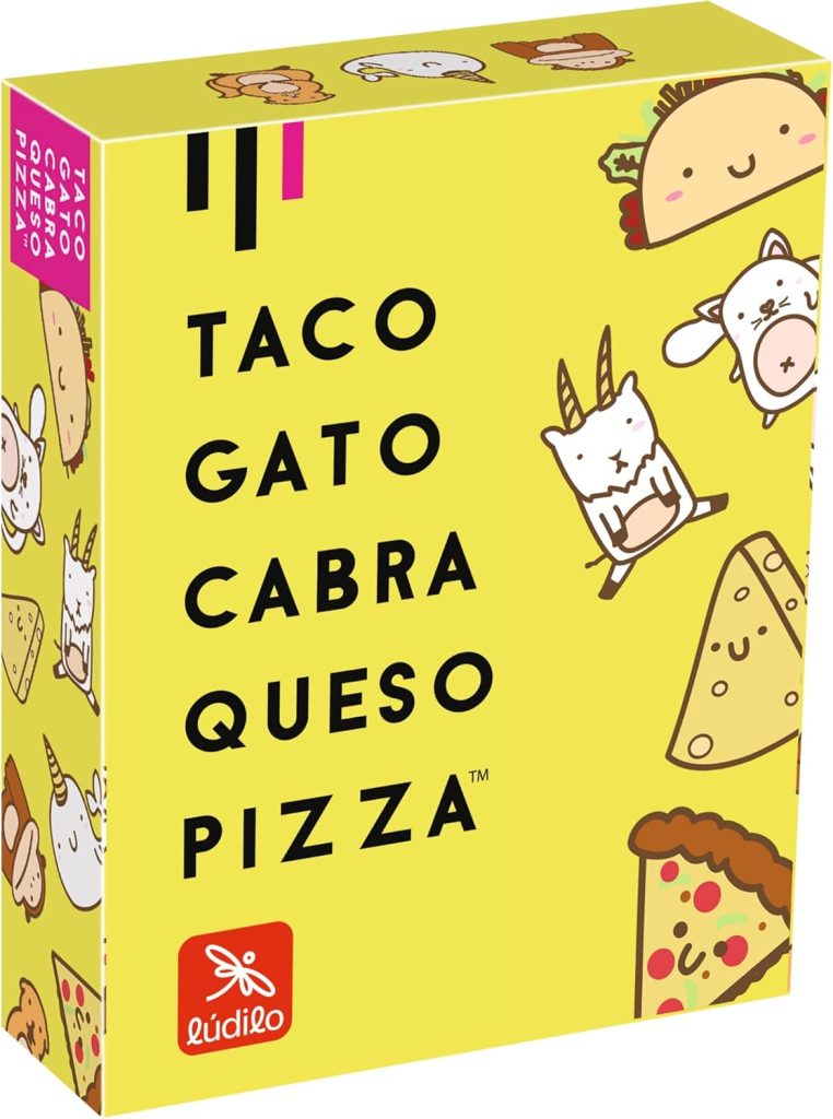 Ludilo - Taco Gato Cabra Queso Pizza | Juegos De Mesa | Juegos De Mesa Niños 8 Años O Más | Juego De Cartas con 60 Cartas | Regalo Niño 8 Años O Más De 3 A 8 Jugadores