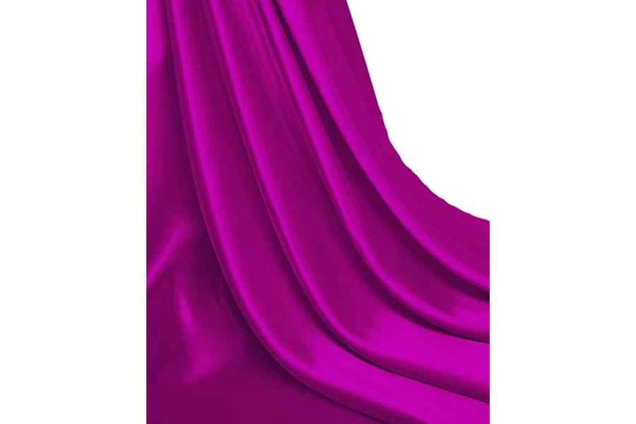 MDS Satin Fabric 5 Yards, 44" Wide, Silky Smooth Charmeuse Sateen Cloth for Wedding Arch Drapery Panel Backdrop Party Event B