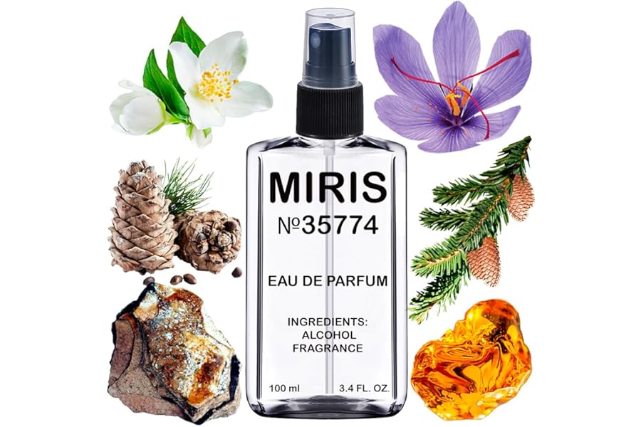 MIRIS No. 35774, Inspired by Bacarat Rouge 540, Long-Lasting Unisex Eau de Parfum for Women & Men, Spray 3.4 Fl Oz / 100 ml