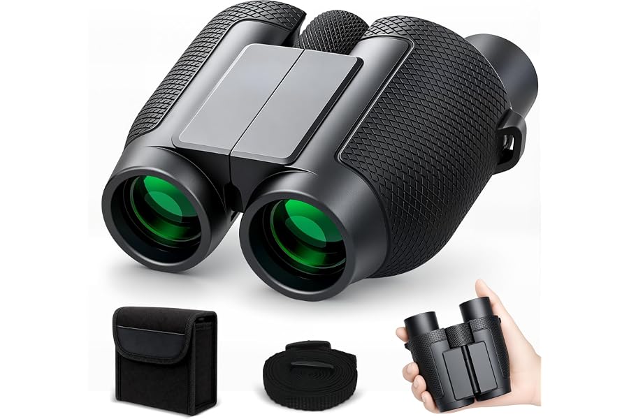 MMIXIO 10x25 Binoculars for Adults, High Powered Binoculars with Large View,FMC BAK4 Prism,for Bird Watching, Hiking,Camping,Travel,Cruise Ship,Concert,Safari,Ideal Gift