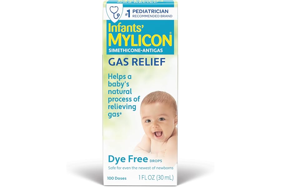 MYLICON Infants Gas Relief Drops for Infants and Babies, Dye Free Formula, 1 Fluid Ounce
