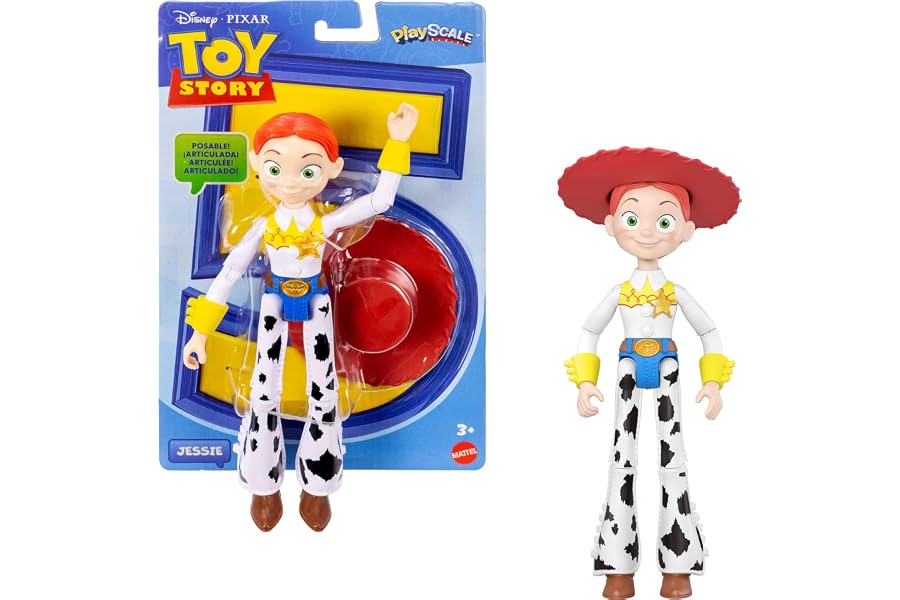 ​Mattel Disney and Pixar Toy Story 5 Jessie Action Figure | 7-inch Playscale, 1 Key Character, 8+ Posable Joints, Movie-Accurate Design
