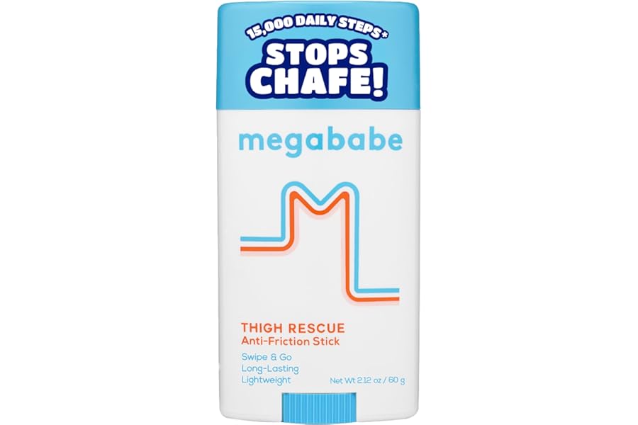 Megababe Thigh Rescue Anti-Chafe Stick | Prevents Skin Chafe & Irritation | Thighs, arms, Bra-Lines & More