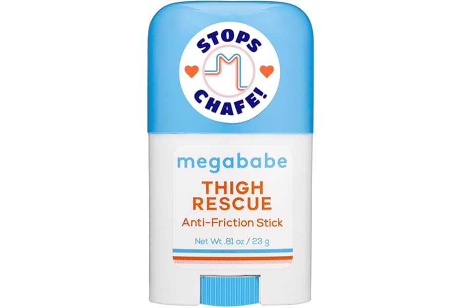 Megababe Thigh Rescue Anti-Chafe Stick Mini | Travel size, great for on-the-go | Prevents skin chafe & irritation | Thighs, arms, bra-lines & more