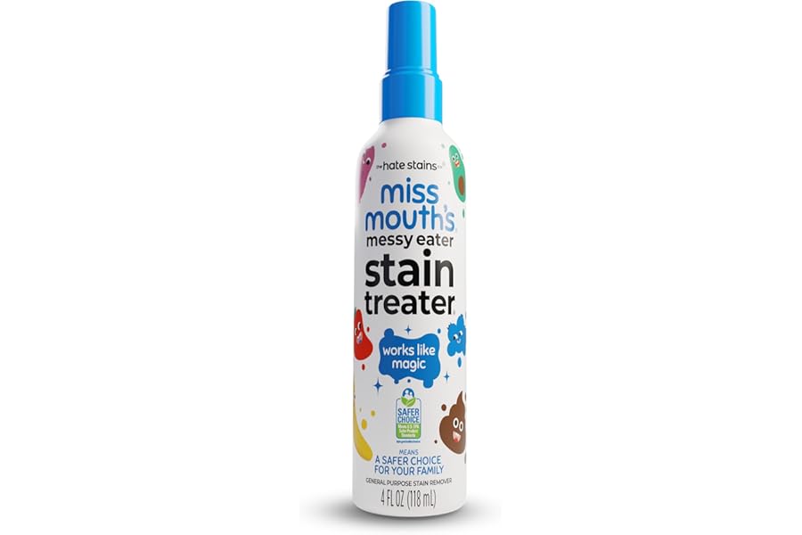 Miss Mouth's Messy Eater Stain Treater Spray, Laundry Stain Remover, 4 Oz | Newborn & Baby Essentials; Cleans Off Food, Grease, Coffee; Use on Laundry, Underwear, Fabric
