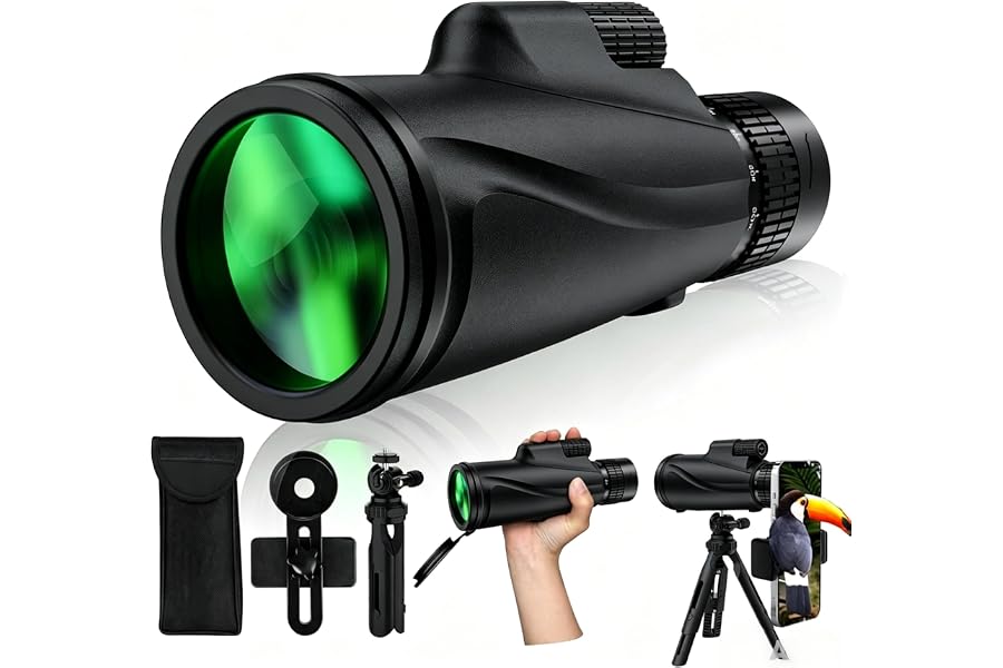 Monocular-Telescope 80x100 High Powered Monoculars High Definition for Adults High Powered with Smartphone Adapter Telescope Bird Watching Travel Camping Hiking