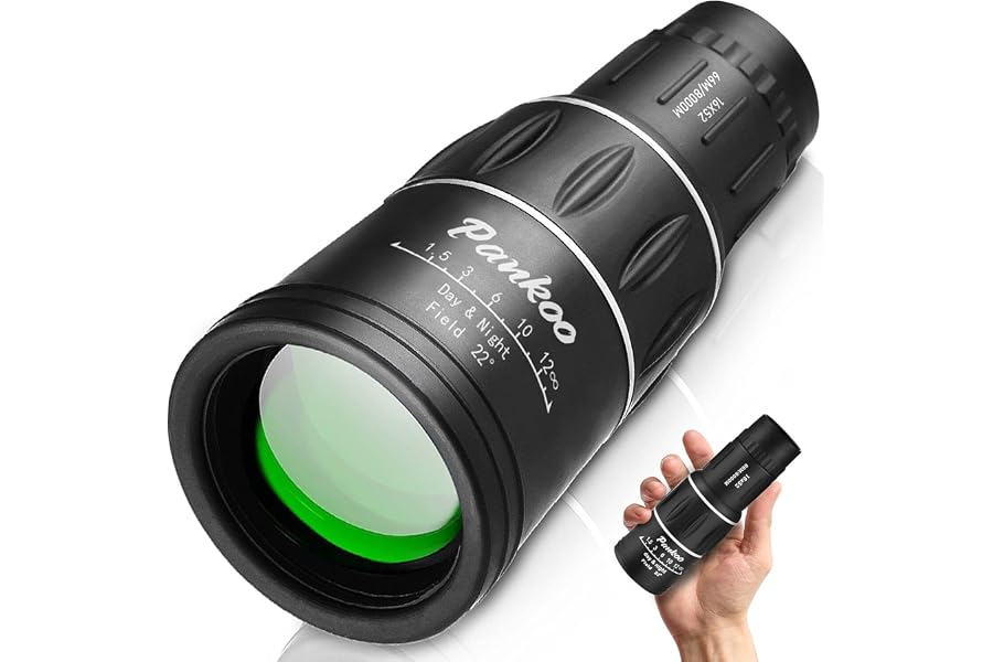 Monocular Telescope High Power 16X52, 2026 Power Prism Compact Monoculars for Adults Kids, Birthday Gifts for Men, Waterproof Fogproof Shockproof with Hand Strap, Bird Watching Hunting Camping Hiking