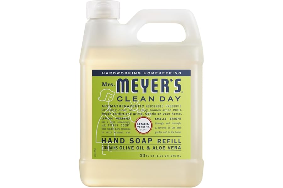 Mrs. Meyer's Clean Day, Hand Soap Refill, Lemon Verbena Scent, 33 Fl Oz