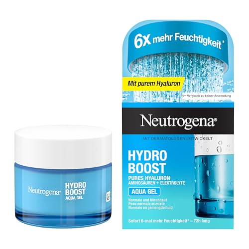 Neutrogena Hydro Boost Aqua Gel, vochtinbrengende gel, vochtinbrengende crème, normale en gemengde huid, olievrij, 50 ml