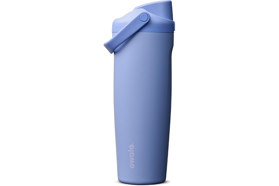 Owala FreeSip Sway Insulated Stainless Steel Water Bottle with Two-Way Spout, Built-In Straw and Bucket Handle, Made for Travel, School, and Sports, 30oz, BPA Free, Leak Proof, Out of the Blue