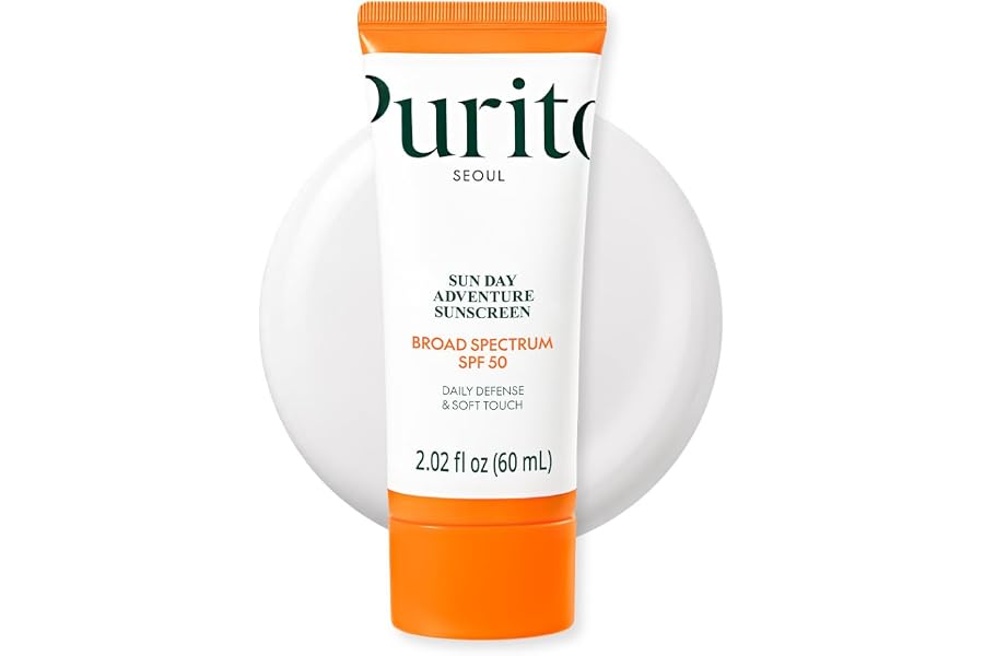 PURITO Korean Sunscreen SPF 50 | Lightest Texture, No White Cast, Broad Spectrum UVA/UVB | Oil-Free, Vegan, For All Skin Types | Daily Lightweight Sun Protection, Korean Skincare, 60mL 2.02 fl.oz