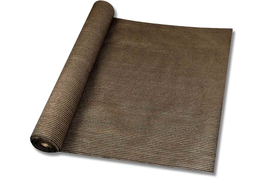 Patio 8' x 15' Sun Shade Fabric Roll 6/8/12 FT Shade Cloth for Patio, Outdoor Mesh Sail Sun Shades Canopy Replacement Pergola Cover for Backyard Deck Porch, Brown