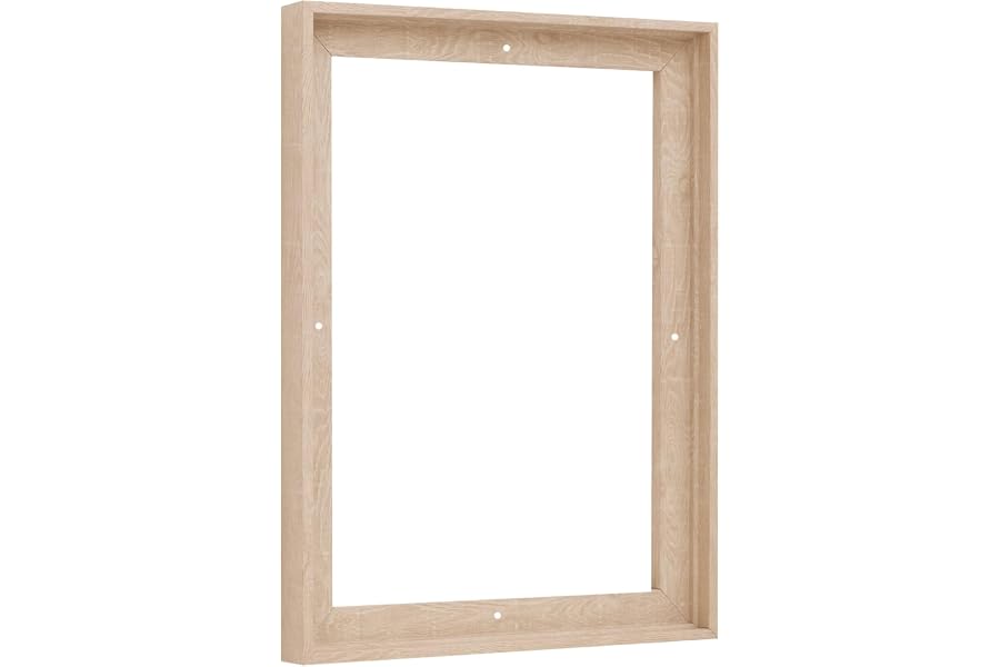 Pixy Canvas Floater Frame 16x20 for 3/4 (0.75) inch Deep Canvas Paintings/Canvas Prints/Wood Canvas Panels/Wall Art/Wall Decor/Home Decor/Artwork (Nordic White Oak, 16 x 20 inch, Portrait)