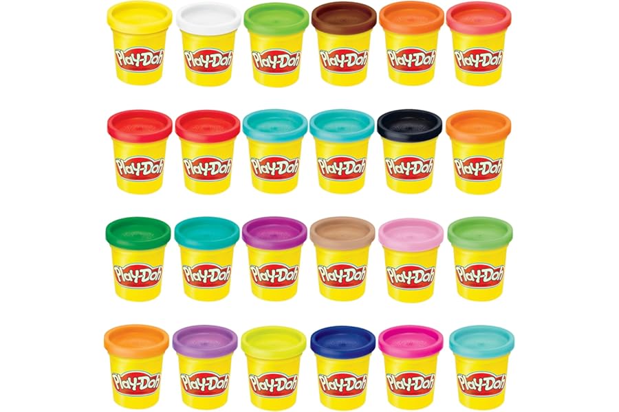 Play-Doh Modeling Compound 24-Pack Case of Colors, Non-Toxic, 3 Oz Cans of Assort. Colors, Back to School Classroom Supplies, Preschool Toys, Ages 2+ (Amazon Exclusive)