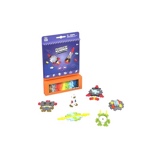 Plus-Plus 3989 Geniaal bouwspeelgoed, activity pad, heelal, bouwstenenset voor 2D- en 3D-figuren, creatieve bouwstenen voor kinderen vanaf 5 jaar, 125 delen