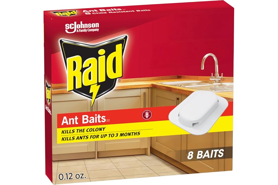 Raid Ant Killer Baits, Child Resistant Bug Killer for Indoor Home Use, 0.24 Oz, 8 Count