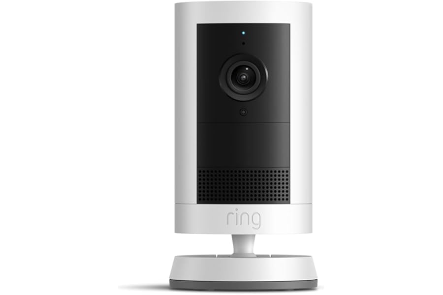 Ring Outdoor Cam Plus, Battery (newest model), Home or business security, Wide-Angle 2K Video with Ring Vision, Low-Light Sight for full-color night vision, Mount-Anywhere Versatility, 2-pack, White