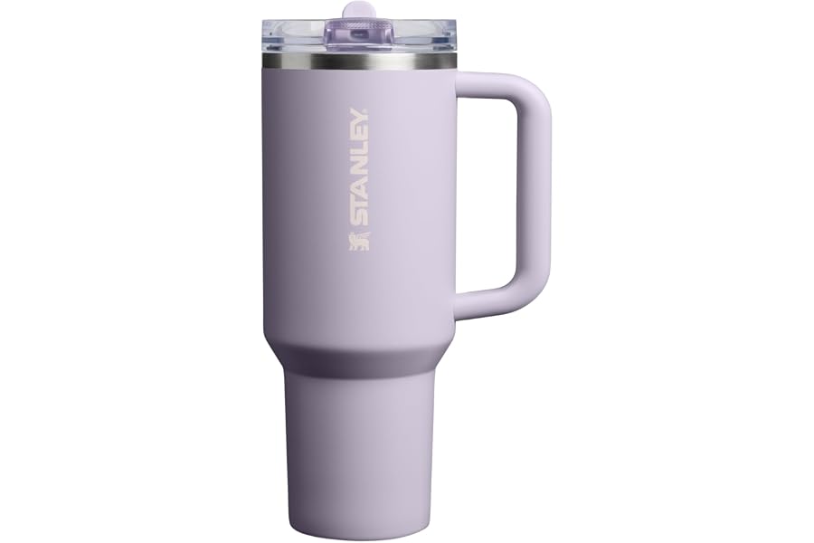 STANLEY Quencher ProTour Flip Straw Tumbler with Leakproof Lid 40 oz | Built-In Straw & Handle | Cupholder Compatible for Travel | Insulated Stainless Steel Cup | BPA-Free | Purple Dust