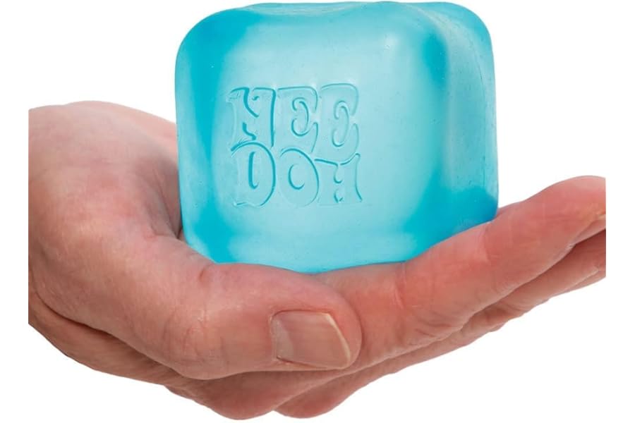 Schylling NeeDoh Nice Cube - Sensory Squeeze Toy with Super Solid Squish - 2.25" Cube - Color May Vary (Pack of 1)