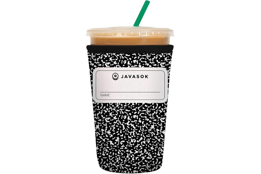 Sok It JavaSok Iced Coffee & Cold Soda Insulated Neoprene Cup Sleeve (Compose Yourself, Medium: 22-28oz)