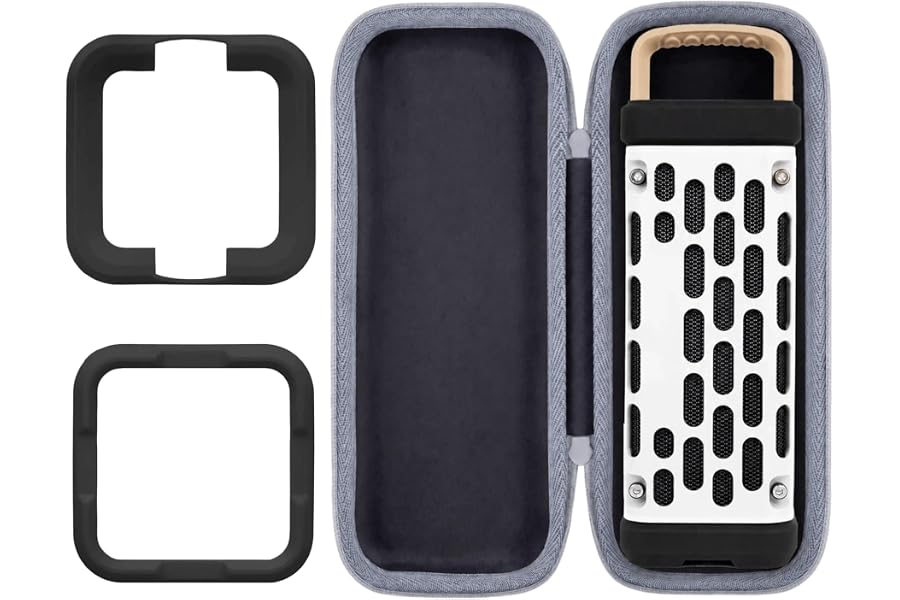 Speaker Case & Bumper Protectors for Turtlebox Ranger, Hard Carrying Case with Handle for Turtlebox Ranger Accessories, Silicone Protective Speaker Bumpers Anti-Slip (Black)