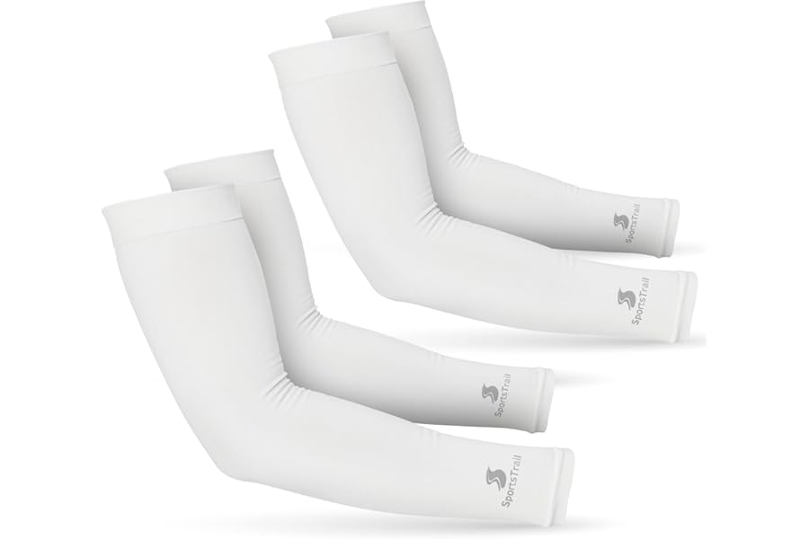 SportsTrail Cooling Arm Sleeves for Men & Women – Breathable, UV Sun Protection, Sports Arm Sleeves for Women, Men & Youth