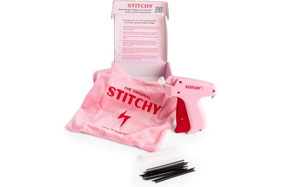Stitchy No-Sew Hemming Tool- Easy, Portable, Professional-Grade Tagging Gun for Quick, Temporary Hems on Pants, Skirts, Dresses, and Sleeves