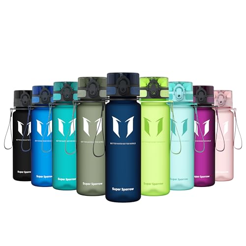 Super Sparrow Bouteille d'eau - Gourde - 500ml - sans BPA - Convient pour Le Sport, la randonnée, l'école, Le Bureau, en Plein air