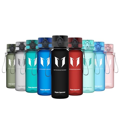 Super Sparrow Bouteille d'eau - Gourde - 500ml - sans BPA - Convient pour Le Sport, la randonnée, l'école, Le Bureau, en Plein air