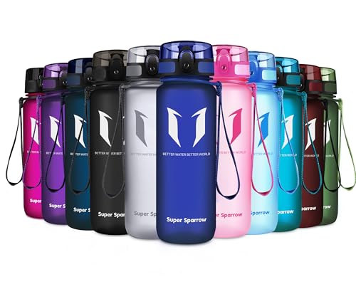 Super Sparrow Bouteille d'eau - Gourde - 500ml - sans BPA - Convient pour Le Sport, la randonnée, l'école, Le Bureau, en Plein air
