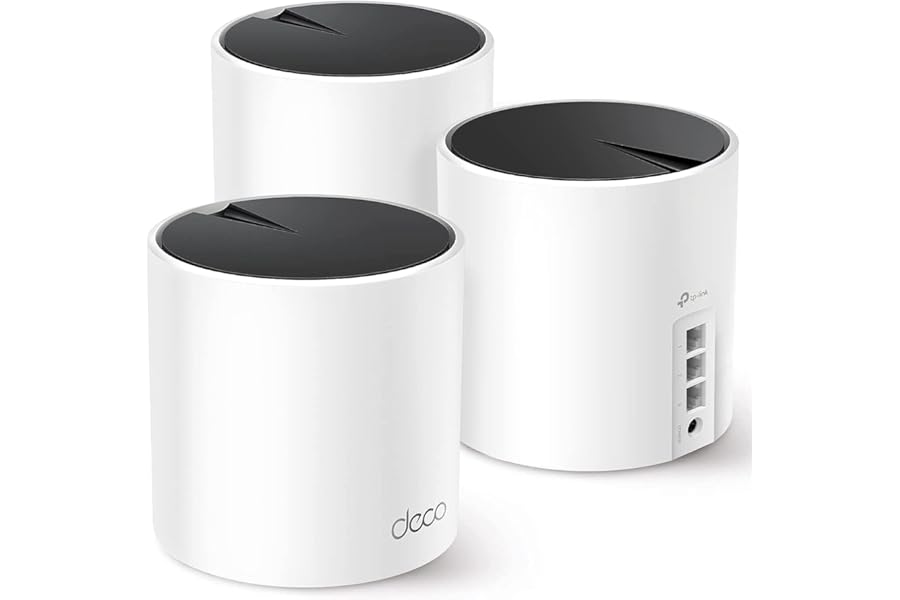 TP-Link Deco X55 AX3000 WiFi 6 Mesh System - Covers up to 6500 Sq.Ft, Replaces Wireless Router and Extender, 3 Gigabit Ports per Unit, Supports Ethernet Backhaul, Deco X55(3-Pack)