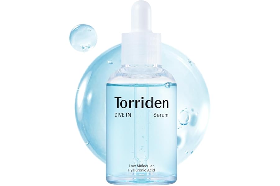 Torriden DIVE IN Hyaluronic Acid Serum for Deep Hydration | Korean K-Beauty Glass Skin Plump Glow | Lightweight Fast-Absorbing Face Serum 50ml (1.69 fl.oz.)
