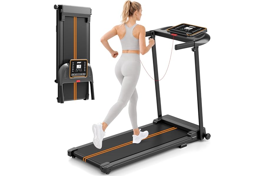 Treadmills for Home Walking Pad - Foldable Treadmill Under Desk with Handle Bar 0.6-6.2 MPH Portable Folding Pads Compact Run