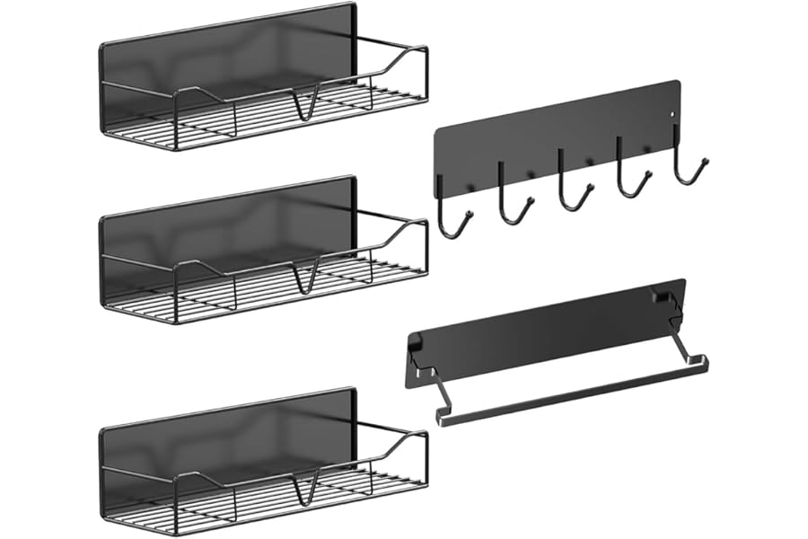 Uasdrvi 5Pcs Heavy-Duty Magnetic Shelves for Fridge, Washing Machines, Dryers, Metal Doors, and Any Metal Surface