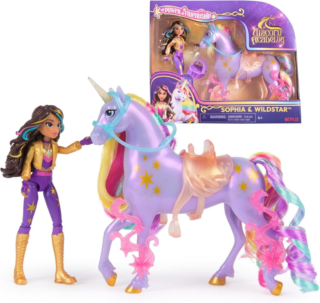 Unicorn Academy - L'Ecole des Licornes - Licorne Wildstar + Poupée Sophia - Licorne, Poupée Et Accessoires À Collectionner - Jouets Inspirés De La Série L'Ecole des Licornes - Jouet Enfant 4 Ans Et +