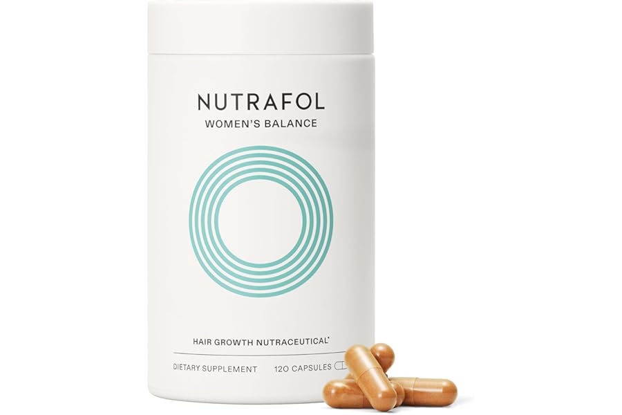 Women's Balance Hair Growth Supplements, Ages 45 and Up, Clinically Tested for Visibly Thicker Hair and Scalp Coverage, Dermatologist Recommended - 1 Month Supply