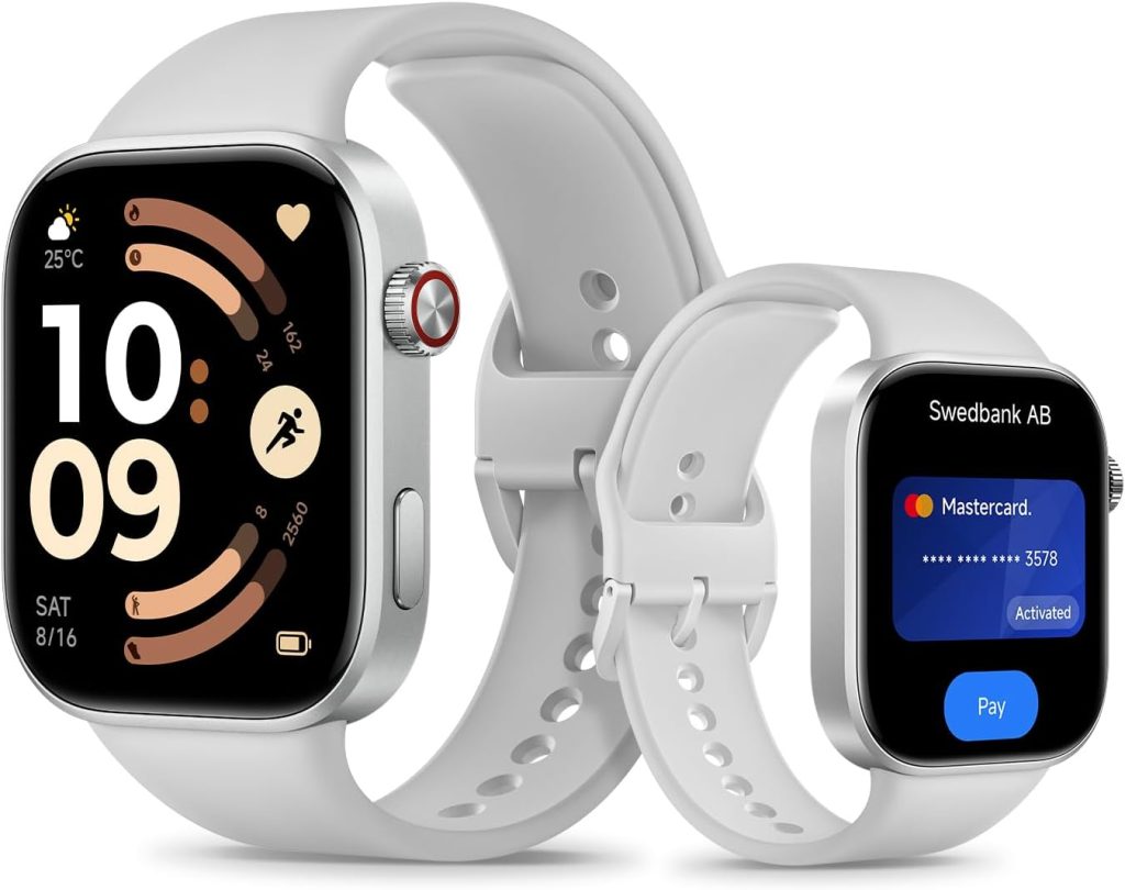 XIAOMI Redmi Watch 6 NFC, Reloj Inteligente Mujer y Hombre, Pantalla AMOLED 2.07'', Monitoreo cardíaco,sueño y estrés, 150+ Modos Deportivos, 24 Días de Batería, 5ATM, GPS, iOS & Android,Gris