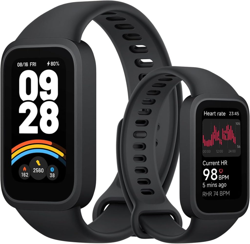 XIAOMI Smart Band 9 Active - Pulsera de Actividad, autonomía de hasta 18 días, Pantalla TFT de 1,47" con tasa de refresco de 60 Hz, 5ATM, App Mi Fitness, Negro (Versión ES)