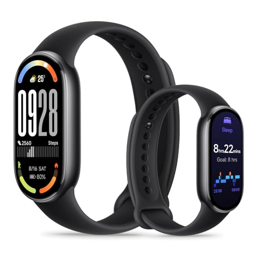 Xiaomi Smart Band 10, Montre Connectée, Boîtier alu, Suivi d'Activité, Écran AMOLED 44mm, Autonomie 21 Jours, Charge Rapide, Suivi santé & Sommeil,150+ Sports, iOS & Android, 5 ATM, Boussole, Noir