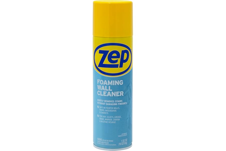 Zep ZUFWC18 Foaming Wall Cleaner, 18 oz, Clear | Removes Stains Without Damaging Finishes
