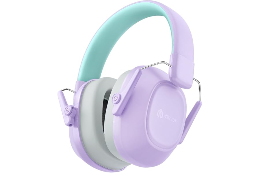 iClever Noise Cancelling Headphones for Kids Adults, SNR 29dB Safety Noise Reduction Ear Muffs for Autism Sensory &Concentration Aid, Ear Hearing Protection for Fireworks/Event/Monster Jam/Concert