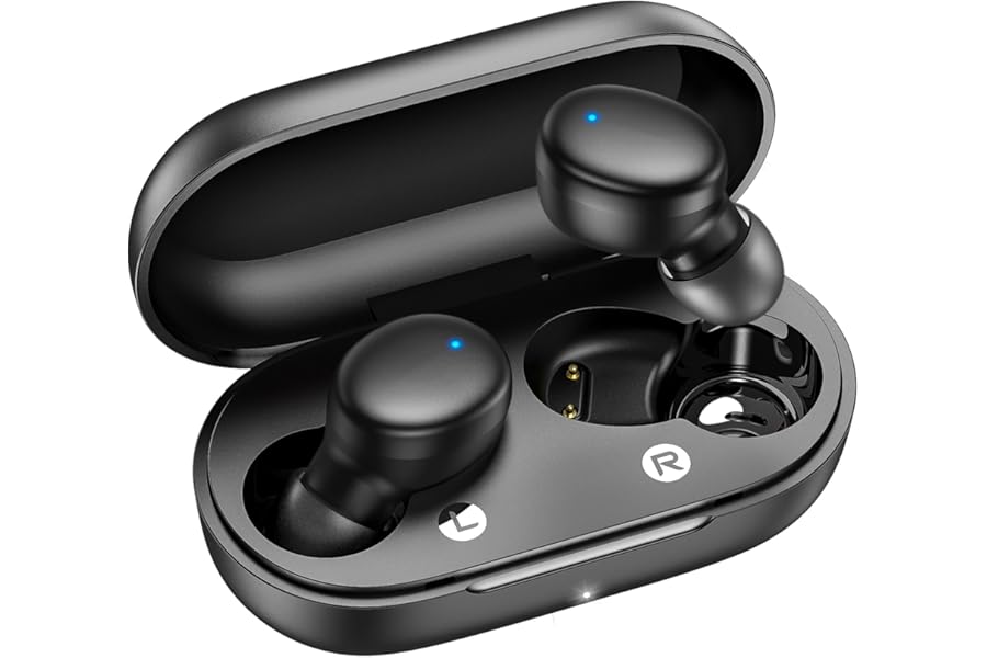 kurdene Wireless Earbuds Bluetooth 5.3 in Ear Buds Light Weight Headphones,Deep Bass Sound,Built in Mics Headset,Clear Calls Earphones for Sports Workout