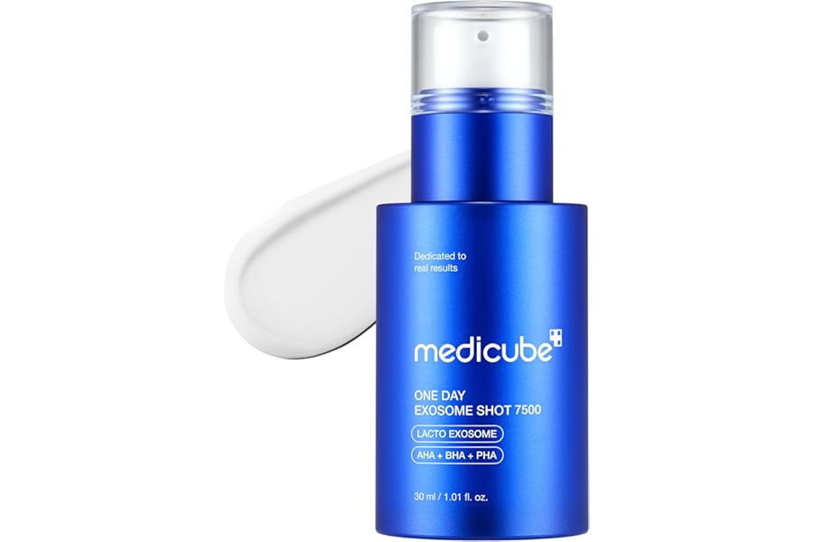 medicube Exosome Shot Zero 7,500 PPM Spicule Facial Serum | Liquid Skin Booster Serum | Exosome, AHA+BHA+PHA | Pore Care, Dead Skin Cells, Skin Texture | Korean Skincare, 1.01 fl.oz